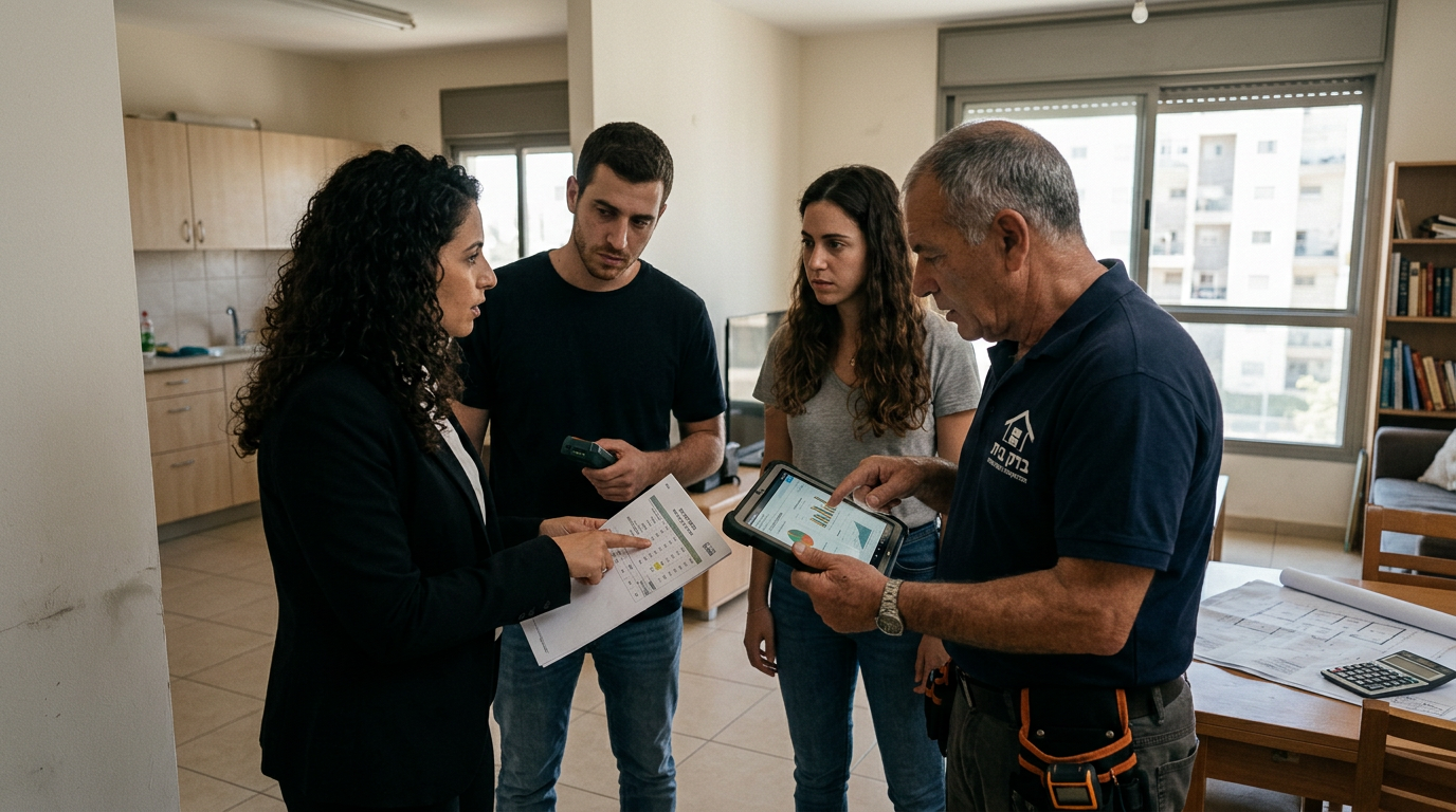 דירה יד שנייה: דוח בדק בית שמוזיל את העסקה – תמחור תיקונים ומו״מ מול המוכר והבנק